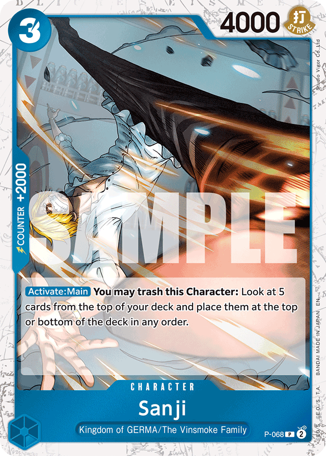 Sanji - P-068 (Pirate Foil) - Premium Booster -The Best- Vol. 2 - PR - P-068
