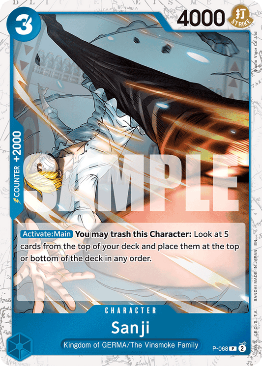Sanji - P-068 (Pirate Foil) - Premium Booster -The Best- Vol. 2 - PR - P-068