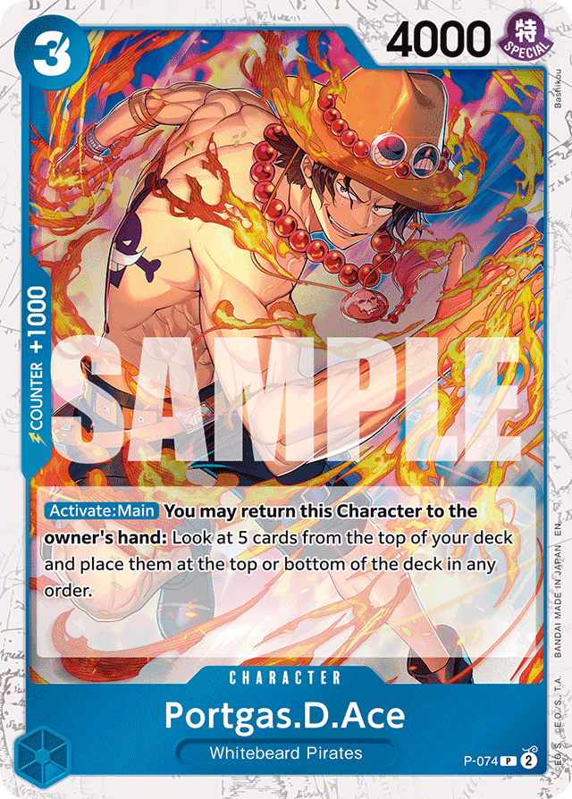 Portgas.D.Ace - P-074 (Pirate Foil) - Premium Booster -The Best- Vol. 2 - PR - P-074