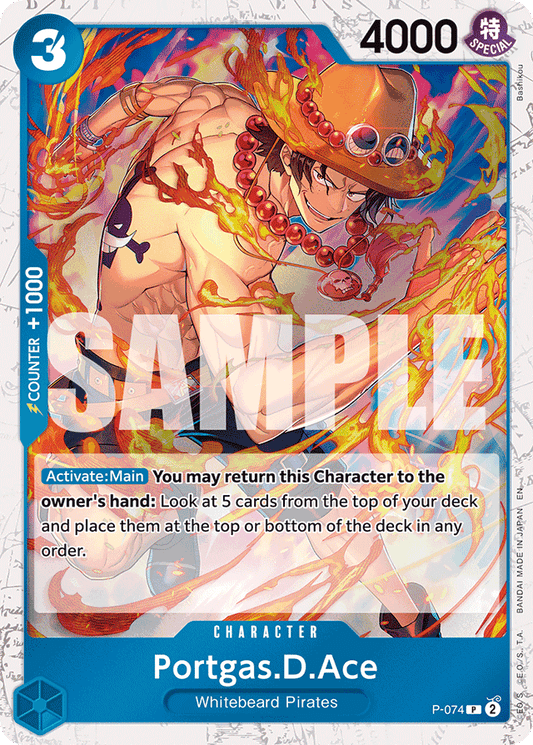 Portgas.D.Ace - P-074 (Pirate Foil) - Premium Booster -The Best- Vol. 2 - PR - P-074