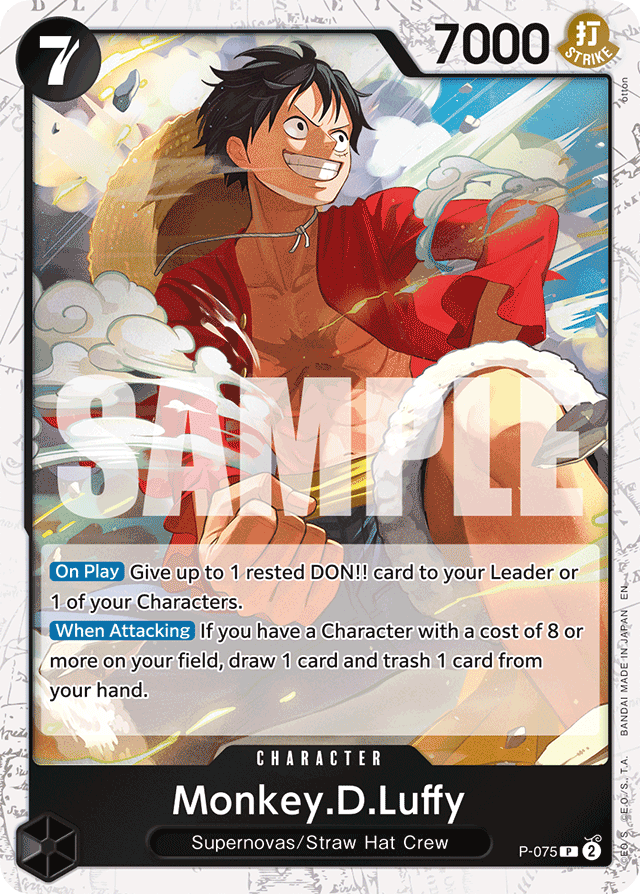 Monkey.D.Luffy - P-075 (Pirate Foil) - Premium Booster -The Best- Vol. 2 - PR - P-075