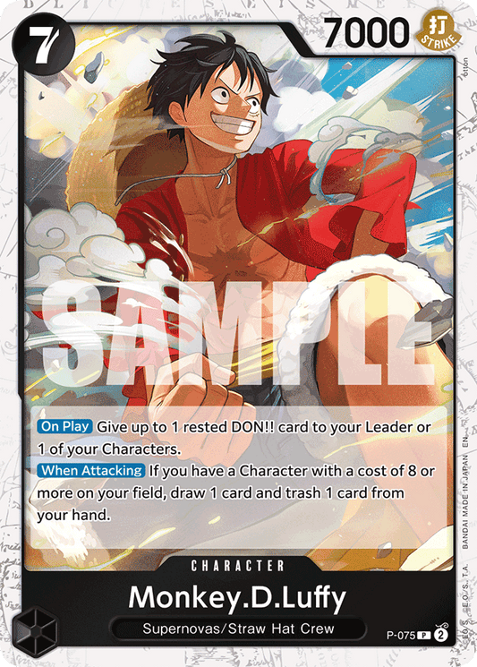 Monkey.D.Luffy - P-075 (Pirate Foil) - Premium Booster -The Best- Vol. 2 - PR - P-075
