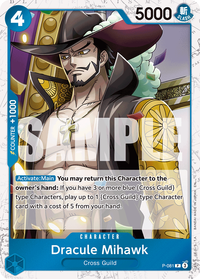 Dracule Mihawk - P-081 (Pirate Foil) - Premium Booster -The Best- Vol. 2 - PR - P-081