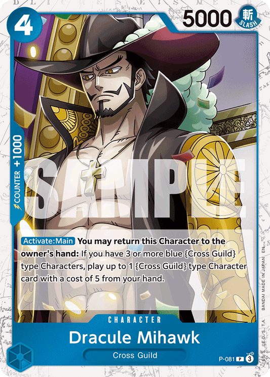 Dracule Mihawk - P-081 (Pirate Foil) - Premium Booster -The Best- Vol. 2 - PR - P-081