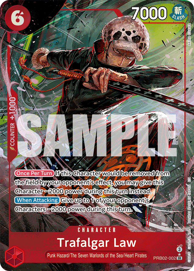 Trafalgar Law - PRB02-002 (Alternate Art) - Premium Booster -The Best- Vol. 2 - SR - PRB02-002