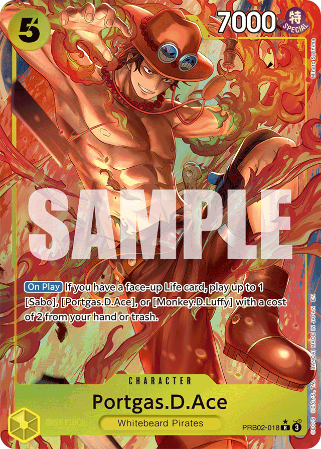 Portgas.D.Ace - PRB02-018 (Alternate Art) - Premium Booster -The Best- Vol. 2 - R - PRB02-018