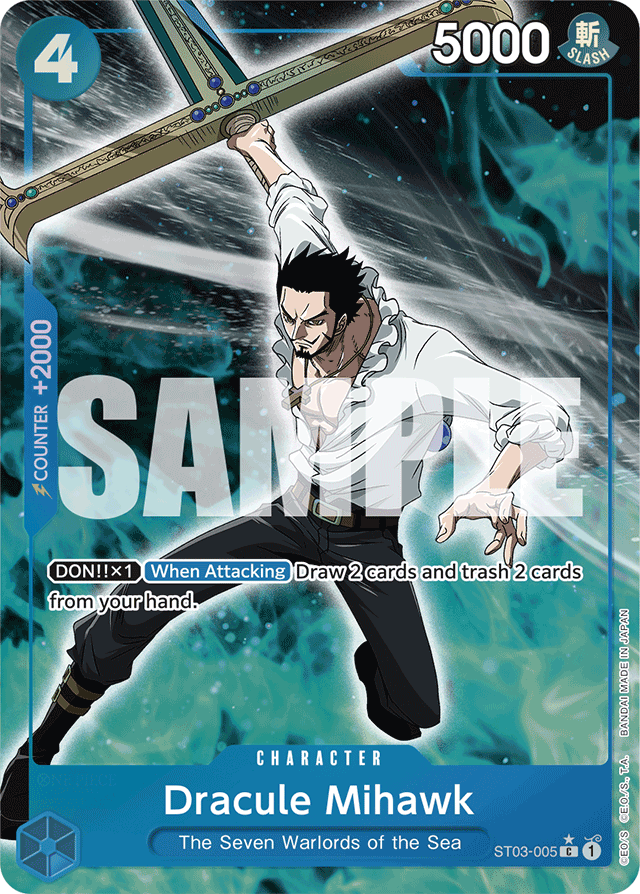 Dracule Mihawk (ST03-005) (Full Art) - Premium Booster -The Best- - C - ST03-005