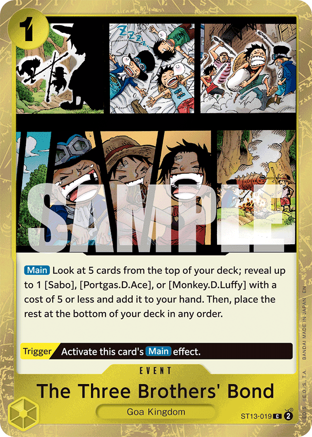 The Three Brothers' Bond (Pirate Foil) - Premium Booster -The Best- Vol. 2 - C - ST13-019