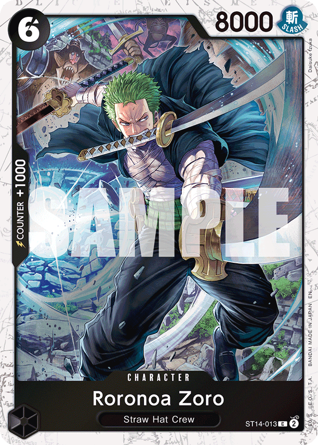 Roronoa Zoro - ST14-013 (Pirate Foil) - Premium Booster -The Best- Vol. 2 - C - ST14-013