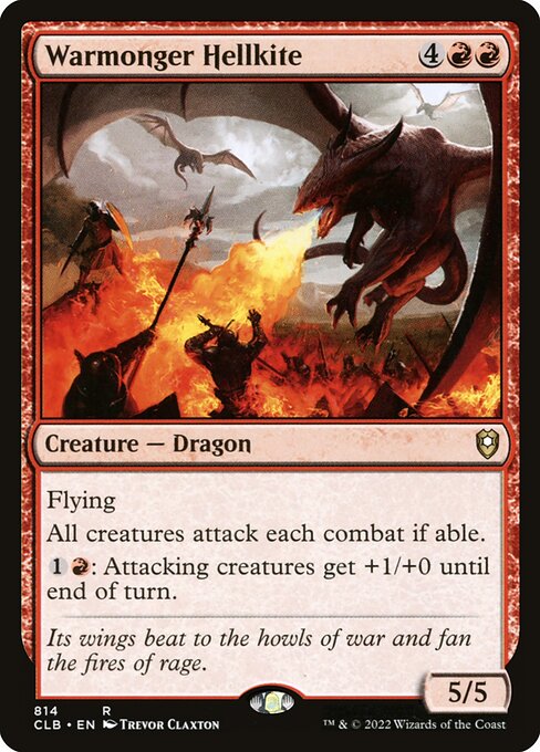 Warmonger Hellkite - Commander Legends: Battle for Baldur's Gate - R - 814