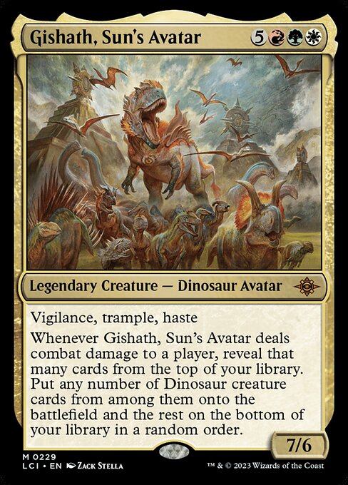 Gishath, Sun's Avatar - Promo Pack: The Lost Caverns of Ixalan - M - 229