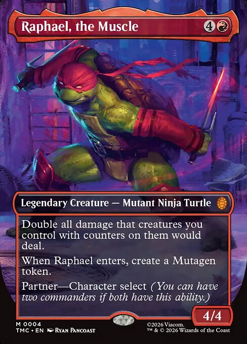 Raphael, the Muscle (0004) (Borderless) - Commander: Teenage Mutant Ninja Turtles - M - 4