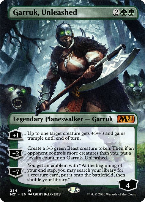 Garruk, Unleashed (Borderless) - Core Set 2021 - M - 284