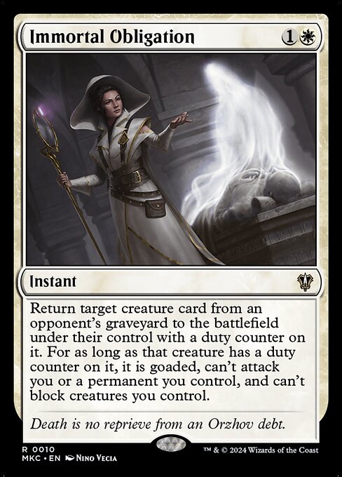 Immortal Obligation - Commander: Murders at Karlov Manor - R - 10