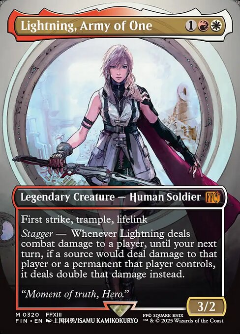 Lightning, Army of One (0320) (Borderless) - FINAL FANTASY - M - 320