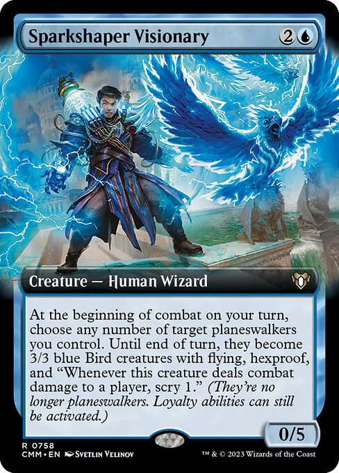 Sparkshaper Visionary (Extended Art) - Commander Masters - R - 758