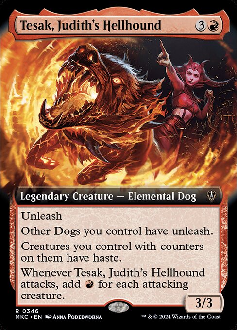 Tesak, Judith's Hellhound (Extended Art) - Commander: Murders at Karlov Manor - R - 346