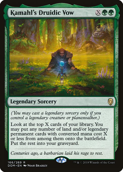 Kamahl's Druidic Vow - Dominaria - R - 166
