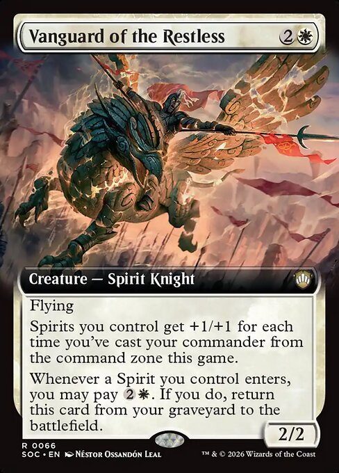 Vanguard of the Restless (Extended Art) - Commander: Secrets of Strixhaven - R - 66
