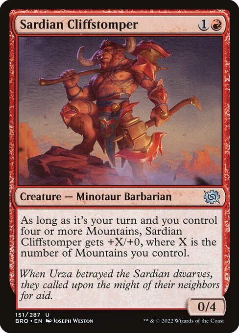 Sardian Cliffstomper - The Brothers' War - U - 151