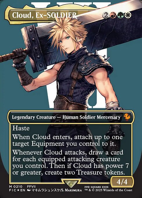 Cloud, Ex-SOLDIER (Borderless) (Surge Foil) - Commander: FINAL FANTASY - M - 210
