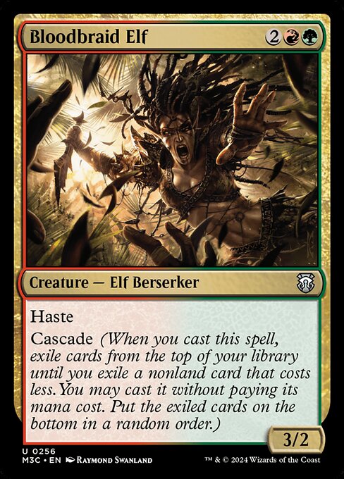 Bloodbraid Elf (Ripple Foil) - Commander: Modern Horizons 3 - U - 256