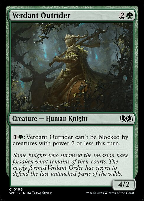Verdant Outrider - Wilds of Eldraine - C - 196