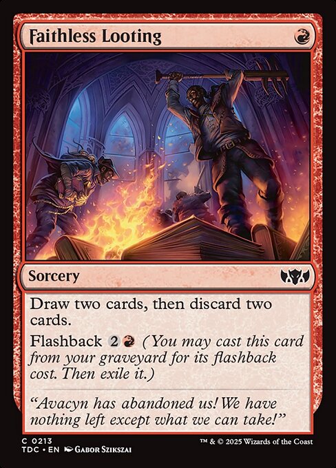 Faithless Looting - Commander: Tarkir: Dragonstorm - C - 213