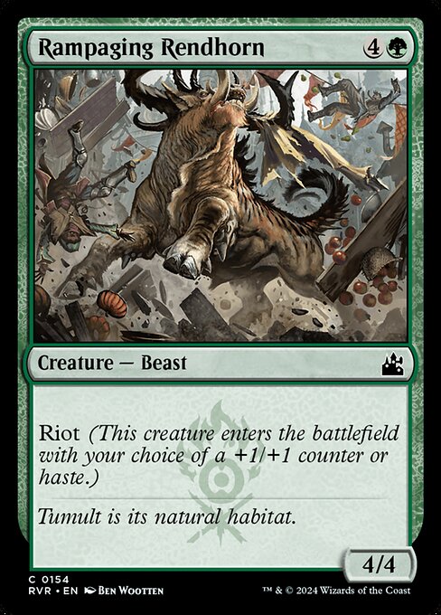 Rampaging Rendhorn - Ravnica Remastered - C - 154