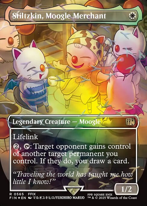 Stiltzkin, Moogle Merchant (Borderless) (Chocobo Track Foil) - FINAL FANTASY - M - 565