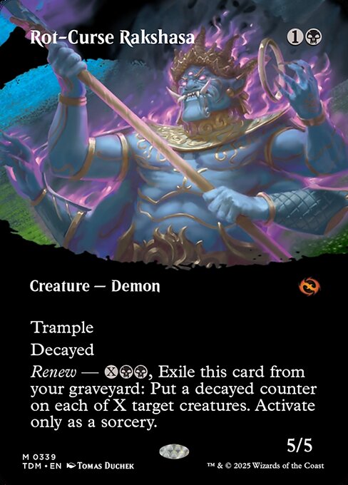 Rot-Curse Rakshasa (Borderless) - Tarkir: Dragonstorm - M - 339