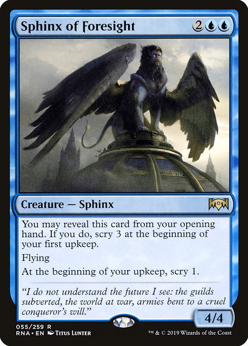 Sphinx of Foresight - Ravnica Allegiance - R - 55