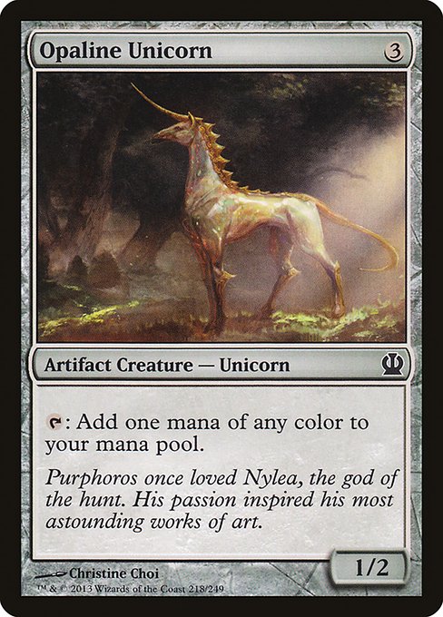 Opaline Unicorn - Theros - C - 218
