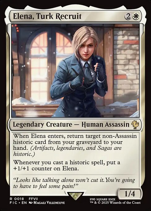 Elena, Turk Recruit (Surge Foil) - Commander: FINAL FANTASY - R - 18
