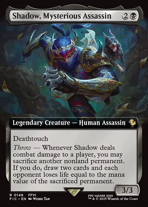 Shadow, Mysterious Assassin (Extended Art) - Commander: FINAL FANTASY - R - 148