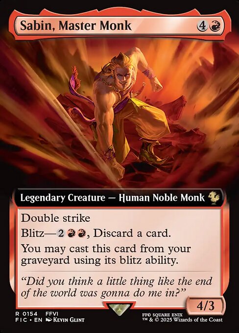 Sabin, Master Monk (Extended Art) - Commander: FINAL FANTASY - R - 154