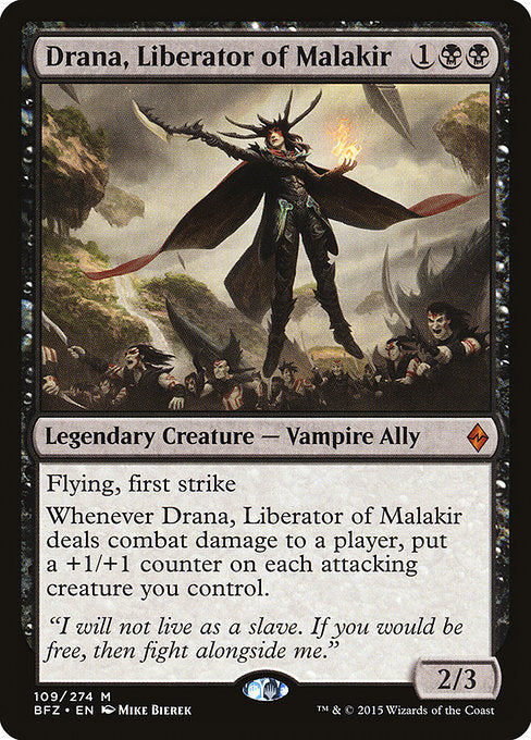 Drana, Liberator of Malakir - Battle for Zendikar - M - 109
