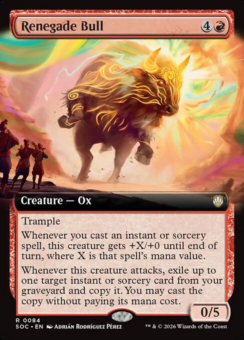 Renegade Bull (Extended Art) - Commander: Secrets of Strixhaven - R - 84