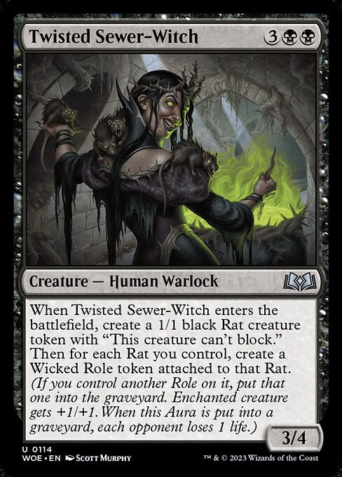 Twisted Sewer-Witch - Wilds of Eldraine - U - 114