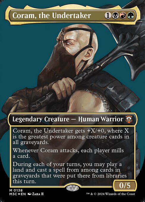 Coram, the Undertaker (Borderless) (Ripple Foil) - Commander: Modern Horizons 3 - M - 138