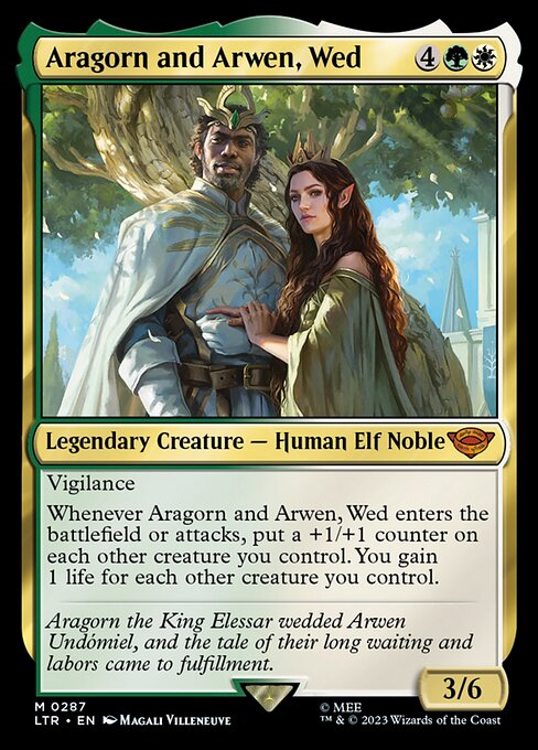 Aragorn and Arwen, Wed - Universes Beyond: The Lord of the Rings: Tales of Middle-earth - M - 287
