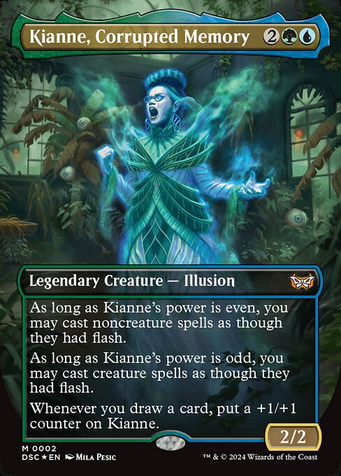 Kianne, Corrupted Memory (Borderless) - Commander: Duskmourn: House of Horror - M - 2