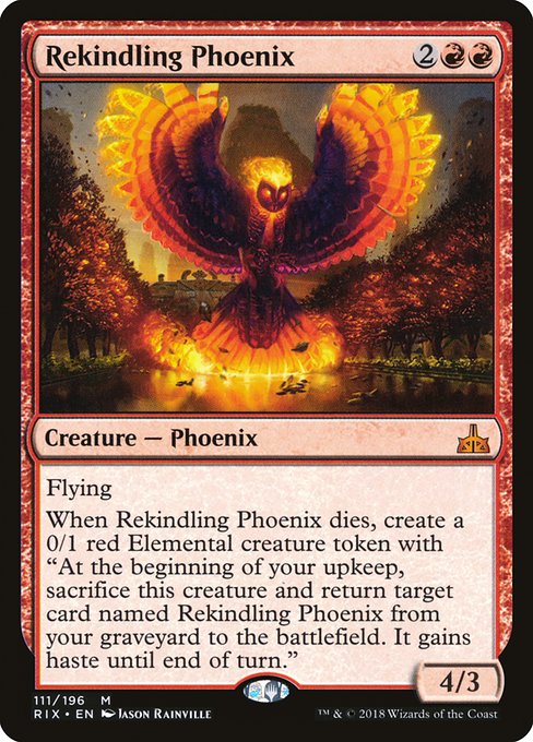 Rekindling Phoenix - Rivals of Ixalan - M - 111
