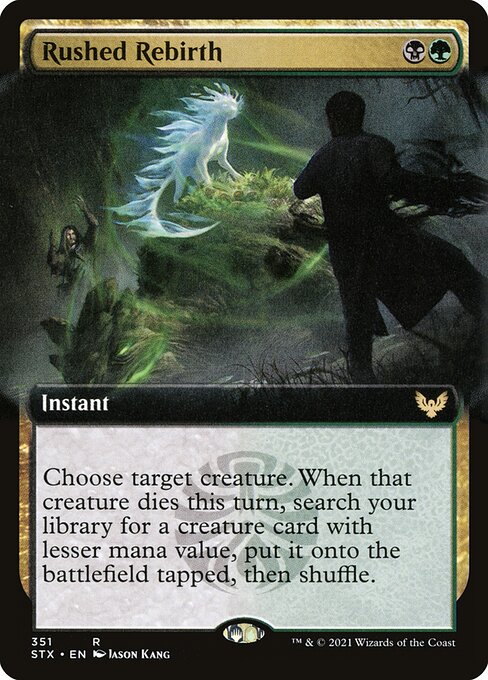 Rushed Rebirth (Extended Art) - Strixhaven: School of Mages - R - 351