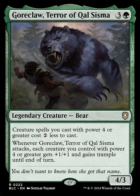 Goreclaw, Terror of Qal Sisma - Commander: Bloomburrow - R - 222