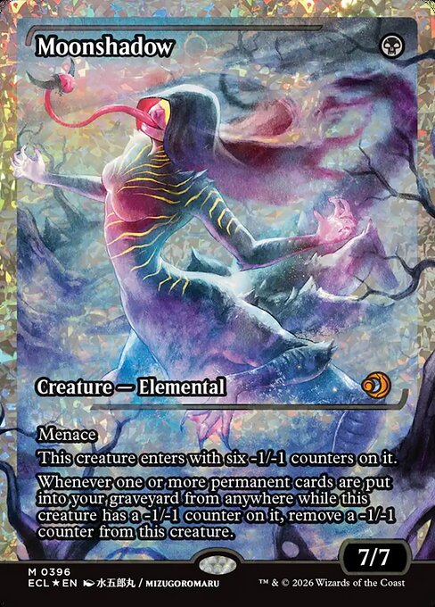 Moonshadow (0396) (Showcase) (Fracture Foil) - Lorwyn Eclipsed - M - 396