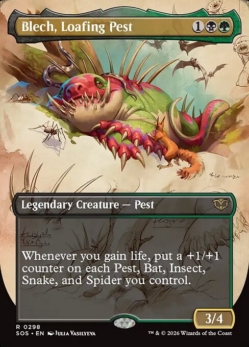 Blech, Loafing Pest (Borderless) - Secrets of Strixhaven - R - 298