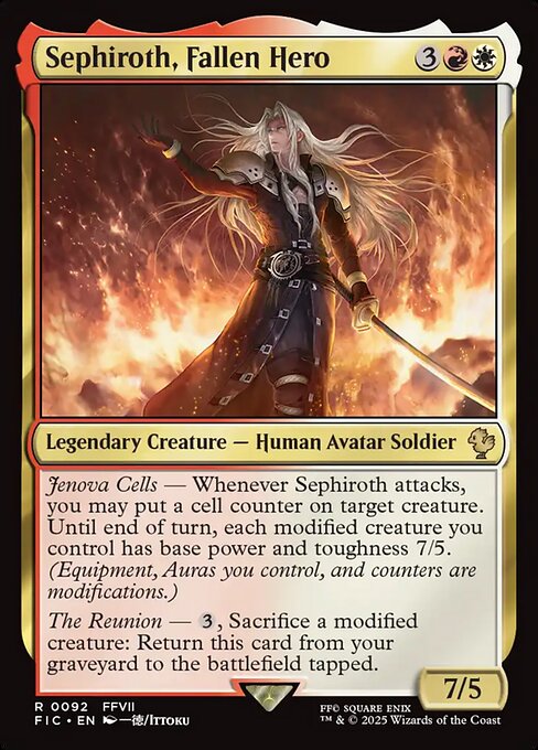 Sephiroth, Fallen Hero - Commander: FINAL FANTASY - R - 92