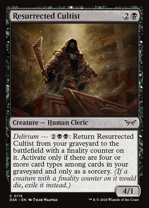 Resurrected Cultist - Duskmourn: House of Horror - C - 115