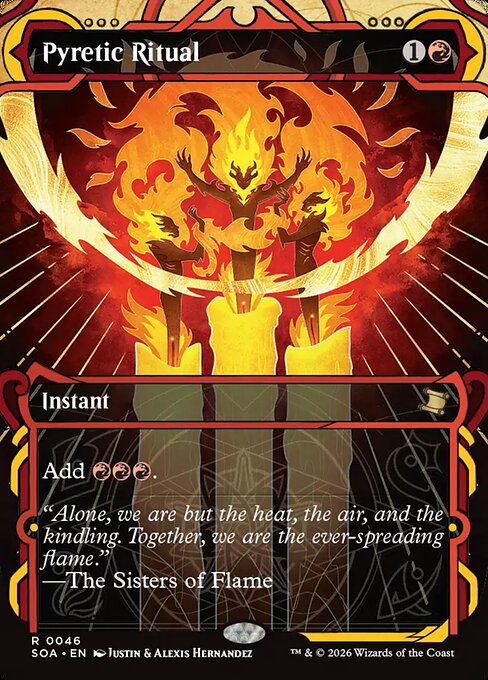 Pyretic Ritual (JP Alternate Art) (Silver Scroll Foil) - Secrets of Strixhaven: Mystical Archive - R - 176